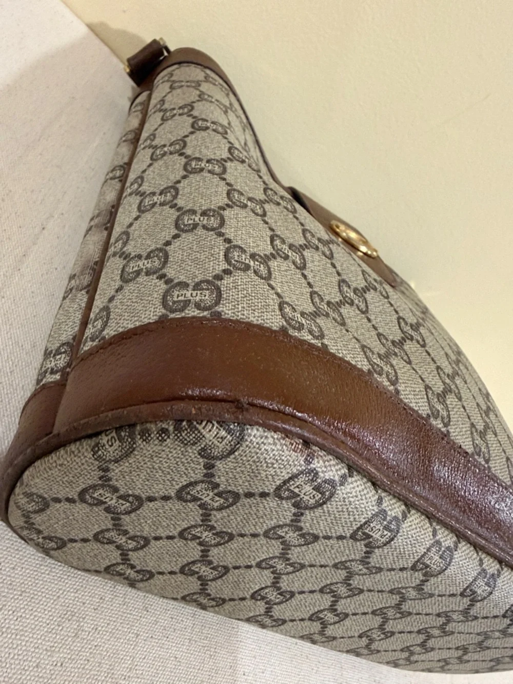 Vintage Gucci Monogram crossbody Adjustable Strap Authentic Gucci ( COA include)